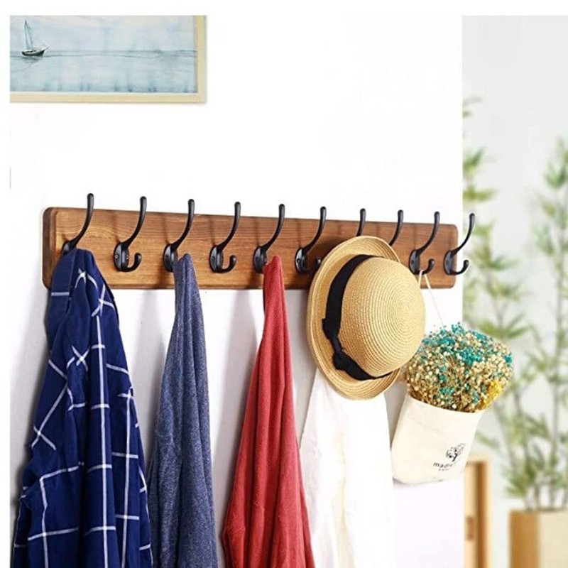 Bosdontek 10 Pcs Modern Coat Hooks Wall Hooks Clothes Hat