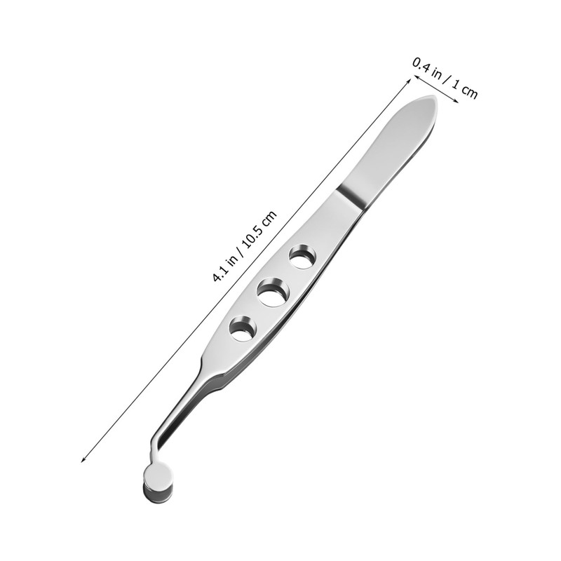 Baluue Stainless Steel Eyelid Massage Tweezers Gland Forceps for Eye