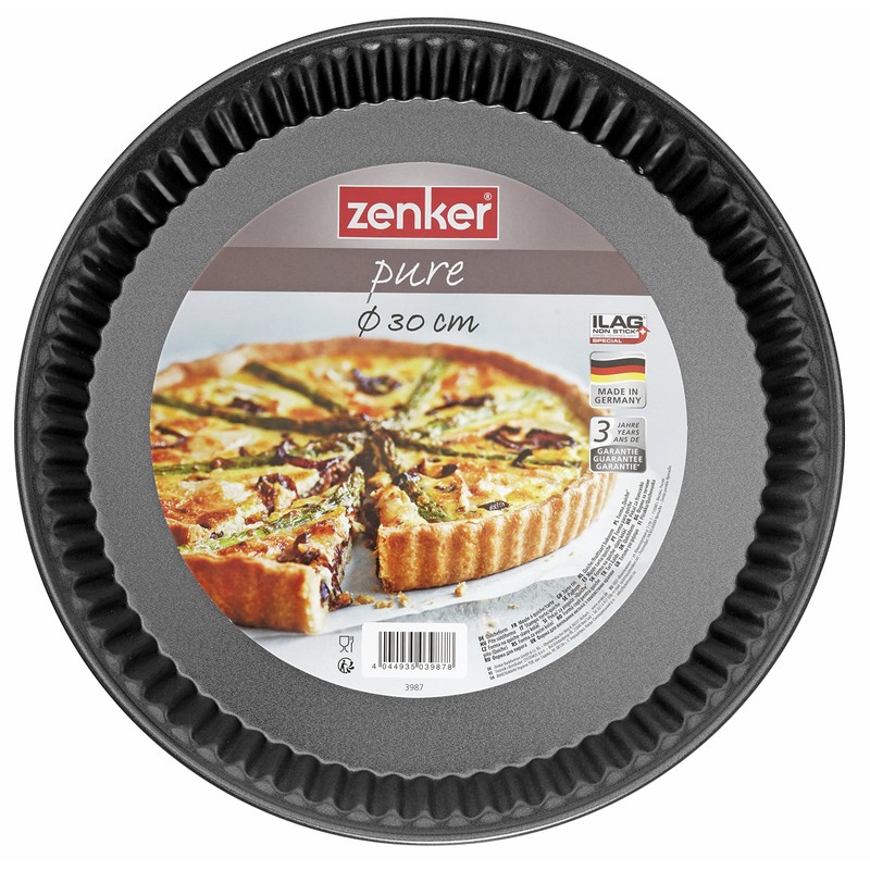 Zenker 3987 Quicheform 28 cm aus der Serie Pure, Tarte-