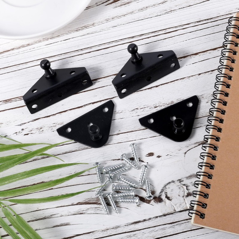 4pcs 10mm Ball Stud Mounting Brackets, Black Gas Struts Mounting