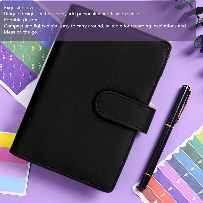 A6 Loose Leaf Notebook with Paper Detachable Leather Cover 6