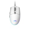 MARSGAMING Gaming MMGW White Gaming Mouse RGB Flow Non-Slip Mac/Windows/Linux