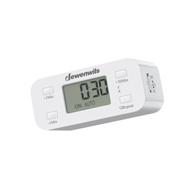 DEWENWILS Indoor Countdown Timer Outlet, Digital Timers for Electrical Outlets Indoor with Repeat, Auto Shut Off for Fan, Lights, Charger, Curling Iron, Hair Straightener, 15A/1000W, 1/2 HP, 1 Pack