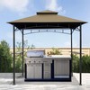 SCOCANOPY Upgraded Fabric Replacement Canopy Grill BBQ Gazebo Roof Top