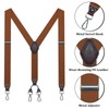 1.4 Inch Wide Brown Suspenders for Men Heavy Duty with