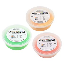 Val-u-Putty Exercise Putty - Peach, Orange, Lime - 6 oz Each - Bundle