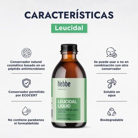 Hebbe - Leucidal, Conservador Natural y Antimicrobiano para Cosméticos, 250 g