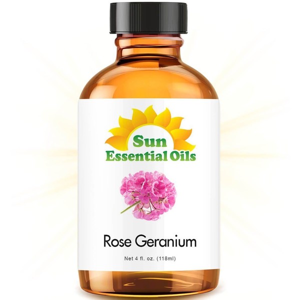 Best Rose Geranium Essential Oil 100% Purely Natural Therapeutic Grade 4oz
