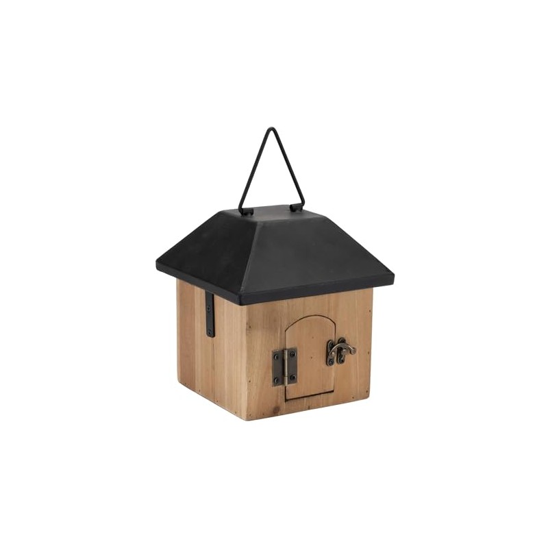 Wooden Birdhouse - 7.75" - Brown and Black