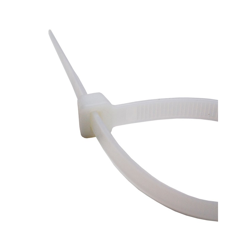 Pack of 100 Professional Cable Ties Industrial Quality White 188