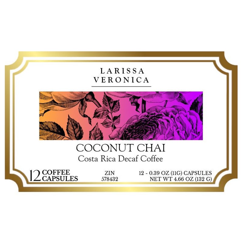 Coconut Chai Costa Rica Decaf Coffee (Single Serve K-Cup Pods)