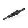 1/8-1/2 Inch Four Spiral Flute Step Drill Bit, M2 High