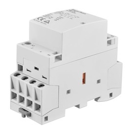 Heschen Household AC Contactor, HS1-16, Ie 16A, 4-Pin, 2NO 2NC, AC 12V Coil Voltage, 35mm DIN Rail Mounting
