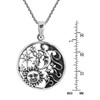 AeraVida Celestial Amulet Sun Moon and Star .925 Sterling Silver