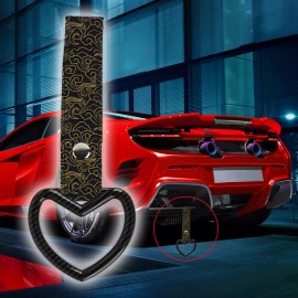Unbranded Heart Carbon Fiber JDM TSURIKAWA Ring Subway Train Bus Handle Strap Charm Drift