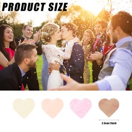 6000 Pieces Heart Shaped Biodegradable Confetti Wedding Confetti Biodegradable for Weddings Valentines Anniversaries-Eco-Friendly Paper Hearts Hen Party Table Decoration (Gold Pink)