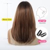 Ginger Pelucas para las mujeres de longitud media larga peluca