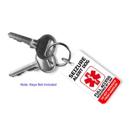 Just 4 Paws PVC Seizure Alert Service Dog Key or Collar Tag for ADA Seizure Alert Dog (Seizure Alert SA21)