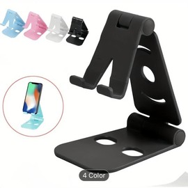 Foldable Phone Holder, 1 Count Multifunctional Hollow Out Design Phone Stand, Portable Phone Holder for Home Office, Universal Phone Accessories - Colour: Pink, Specification: one-size
