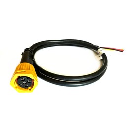 MelTruck® Bayonet Connector 5-Pin Connector Yellow Cable 1 m for Trailer Tail Lights Plug