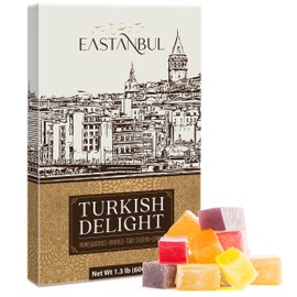 Eastanbul Turkish Delights Candy, 4 Flavors, International Candy Box - 1.3lb