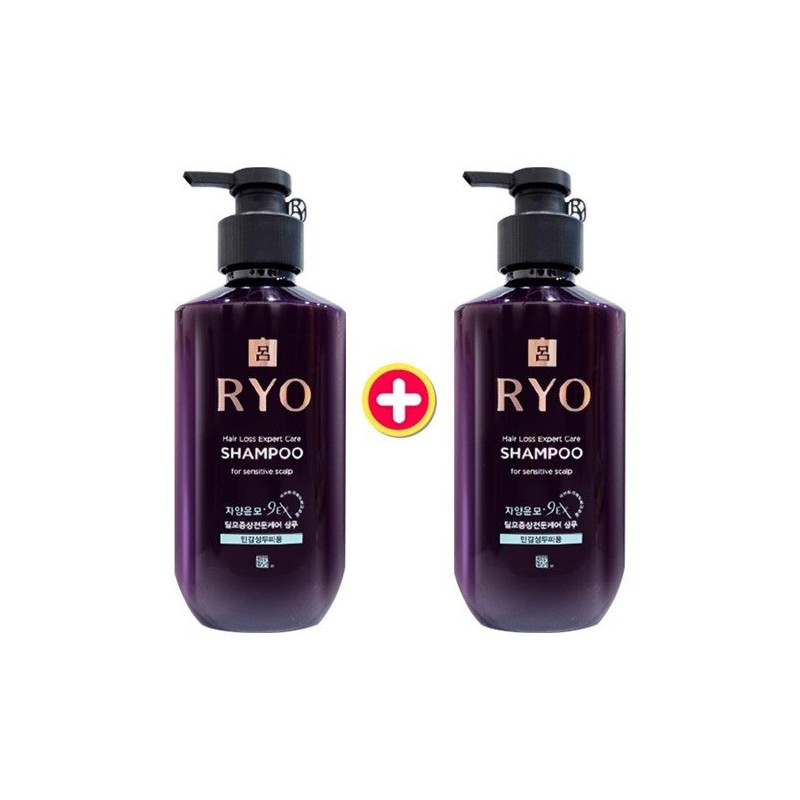 ryo Ryeo Jayang Yunmo Shampoo for Sensitive Scalp 400ml 2-Pack