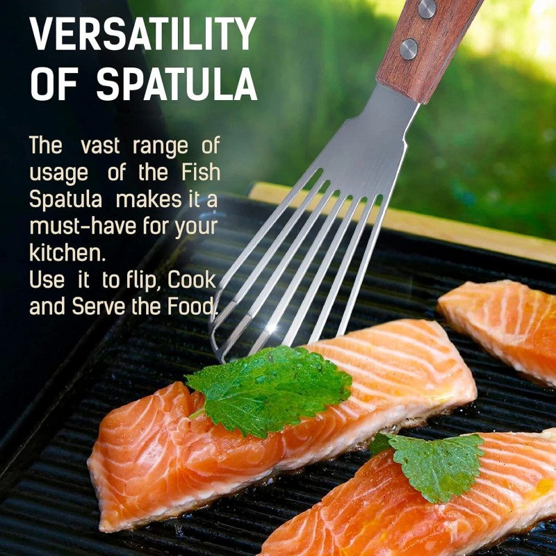 Kitchen Spatula Stainless Steel Kitchen Utensils for Cooking Turner 10.5