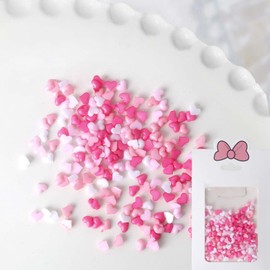 Generic 200pcs Pink Heart Resin Nail Art Charms