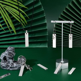 UNICRAFTALE Gunmetal Stainless Steel Rectangle Tags Large Tags 59x29x1mm Rectangle Luggage Pet Door Tags Tags, Stainless Steel