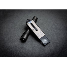 TEC Accessories Neo-Spec Pocket Magnifier - Aluminum Edition (Black) - Glass Optics Magnifying Glass with Magnetic End Stops - Keychain - Pcoket - Everyday Carry