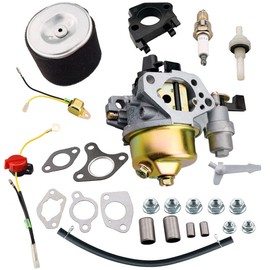 JJing Adjustable Carburetor Air Filter Kit Compatible with Honda GX340 GX390 GX420 Champion Generac 389cc 420cc 439cc Harbor Freight Predator 420cc Engine Power Equipment