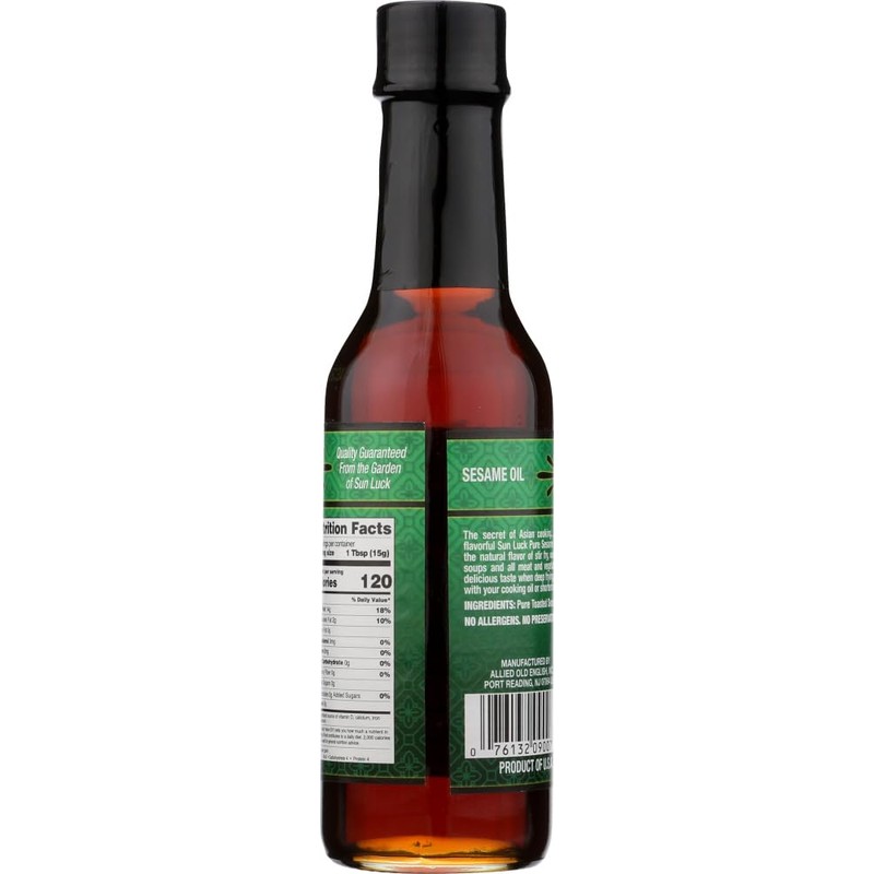 Sun Luck Oil, Sesame, 5-Ounce Glass (Pack of 3)