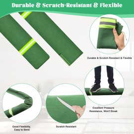 Solaradgy 4Pcs 4'X 8" Long Canvas Sand Bags for Flooding with Elastic Band & Reflective Stripes Reusable Thickened Flood Barriers for Door Window Flood Prevention Sand Bags with Four Extra Straps