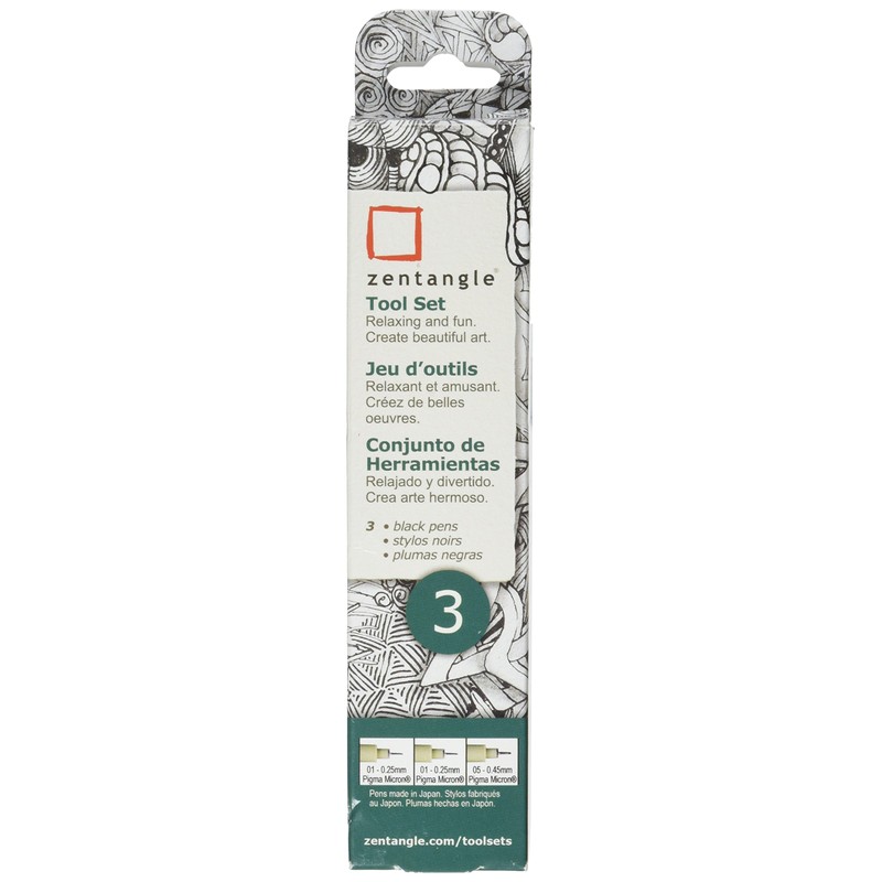 Sakura Micron Pen Set Zentangle 3pc, Black