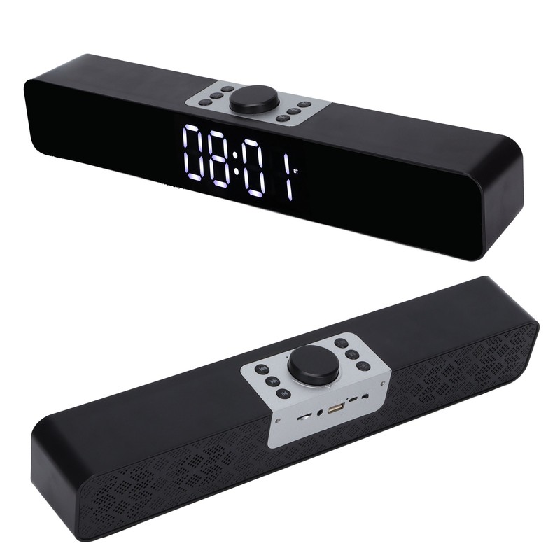 G12 Wireless Bluetooth Clock Speaker with LED Mirror Design Multi