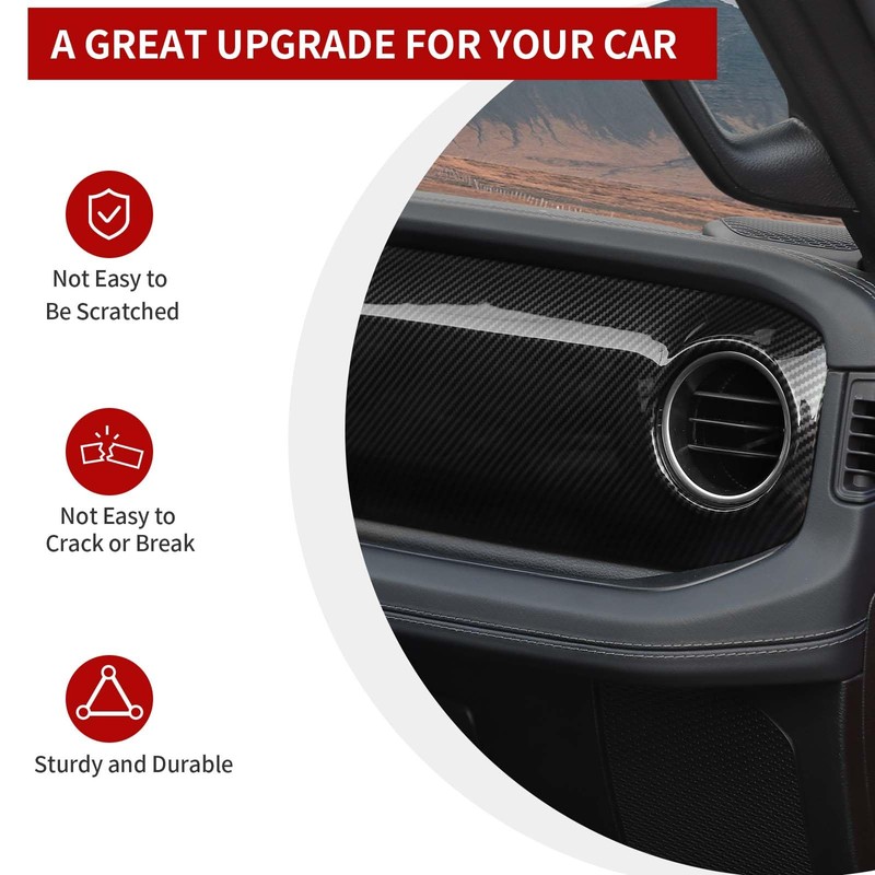 Center Console Dashboard Decorative Panel Trim Cover Kit Compatible with