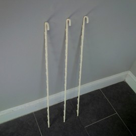 3 Single Strip 12 Clip Hanging Potato Chip, Candy & Snack Display Rack (Almond)