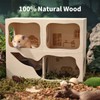 Marchul Hamster Hideout Wooden House Chamber Small Animals Pets Tunnel