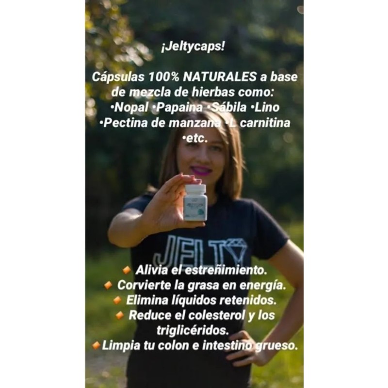 Paquete 3 Botes Jelty Caps Pérdida De Peso Y Reduce