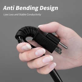 PlugSaf 25 FT 12 Gauge Outdoor Extension Cord with Multiple Outlets, Flexible 3 Outlet Weatherproof Heavy Duty Extension Cord Waterproof Black, 15A 1875W 12AWG SJTW, ETL Listed