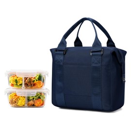 Lunch Bag Insulated Lunch Box Leakproof Lunch Tote Bags for Women Men,Portable Thermal Cooler Bag Lunch Containers for Work, Family, Picnic, School, Outdoor,BBQ,D3-RoyalBlue
