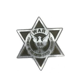 Jewish War Veteran Star of David Aluminum Grave Marker, Cemetery Memorial Flag Holder, Veteran Plaque, Made in USA