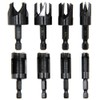 Eyech 8Pcs Wood Plug Cutter, Carbon Steel Straight and Taper