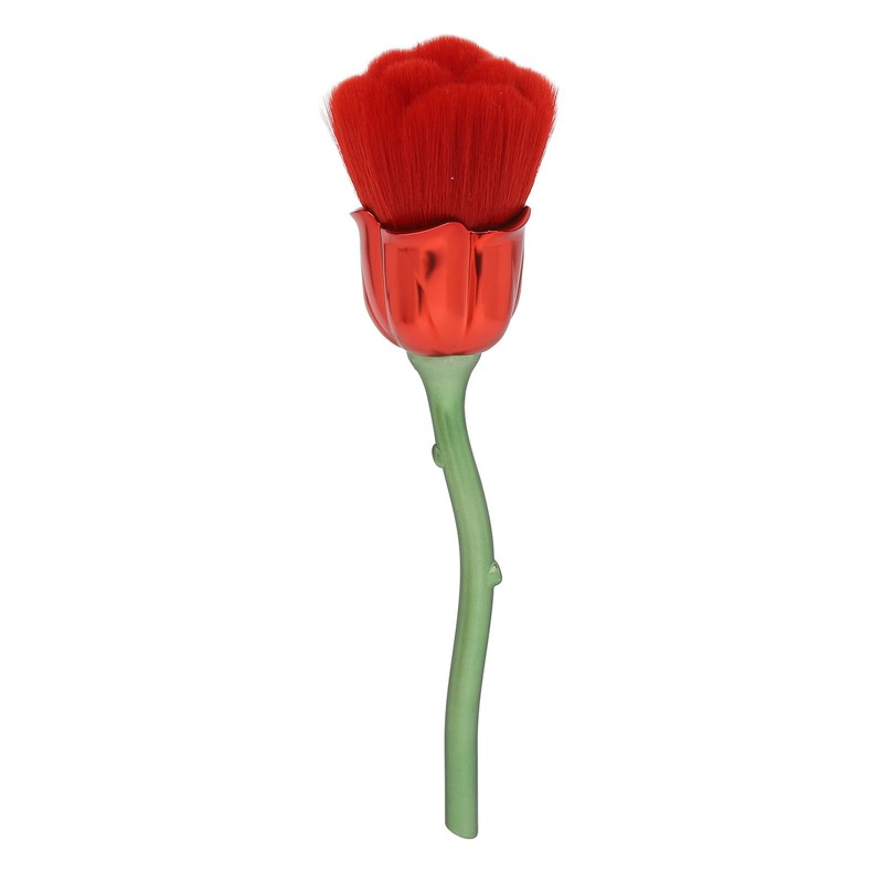 2pcs Rose Shape Nail Brush Dust Removal Thickened Die Cast