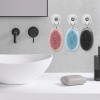 Cepillo Exfoliante De Silicona Para Ducha Con Cuerda Color Rosa