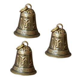 Operitacx 3 Stück Teiliges Set Retro Messing Glocken Anhänger für DIY Dekoration Hochwertige Brass Pendants für Schlüsselanhänger und Taschen für und Bastelprojekte