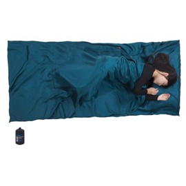 BROWINT Silk Sleeping Bag, 100% Natural Silk, Extra Wide 220 x 110 cm, 220 x 87 cm, 185 x 87 cm, Sleeping Bag Lining, Inlay, Travel Sleeping Bag, Thin, Lightweight, Compact, Reinforced Corners