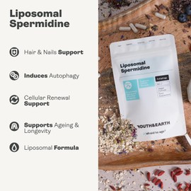 Youth & Earth Youth & Earth Liposomal Spermidine | 60 Capsules of Spermidine Supplements for Hair Growth, Autophagy & Nail Growth