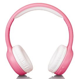Lenco HPB-110 Kinder Bluetooth Kopfhörer Bluetooth 5.0-85db ,250mAh Freisprechfunktion Micro USB faltbar mit Aufklebern Rosa Uni