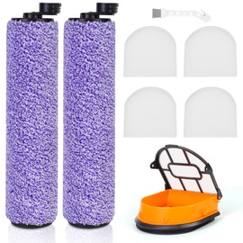 WD101 Replacement HEPA Filter and Brush Roller Set for Shark HydroVac MessMaster WD100,WD101, WD201, AW261, WD161, WD260, WD261, Corded 3-in-1 Vacuum, 2 Brush Roller, 4 Foam Filter, 1 Outer-Filter